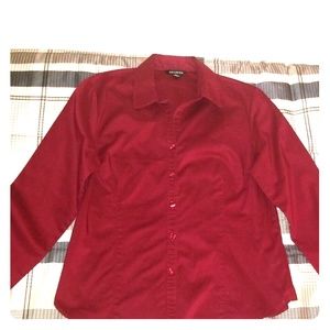 Burgundy long sleeve button up